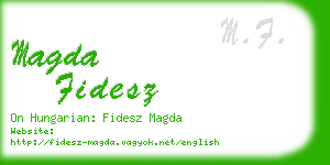 magda fidesz business card